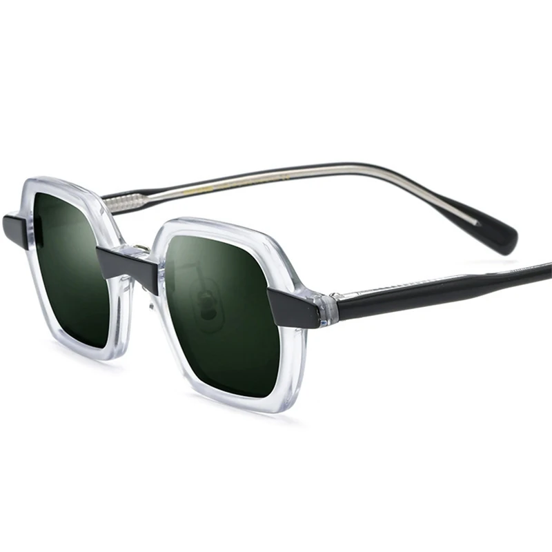 

Retro Polygon Acetate Square Sunglasses for Men Women Original Quality Lentes De Sol Hombre Mujer Transparent Glasses