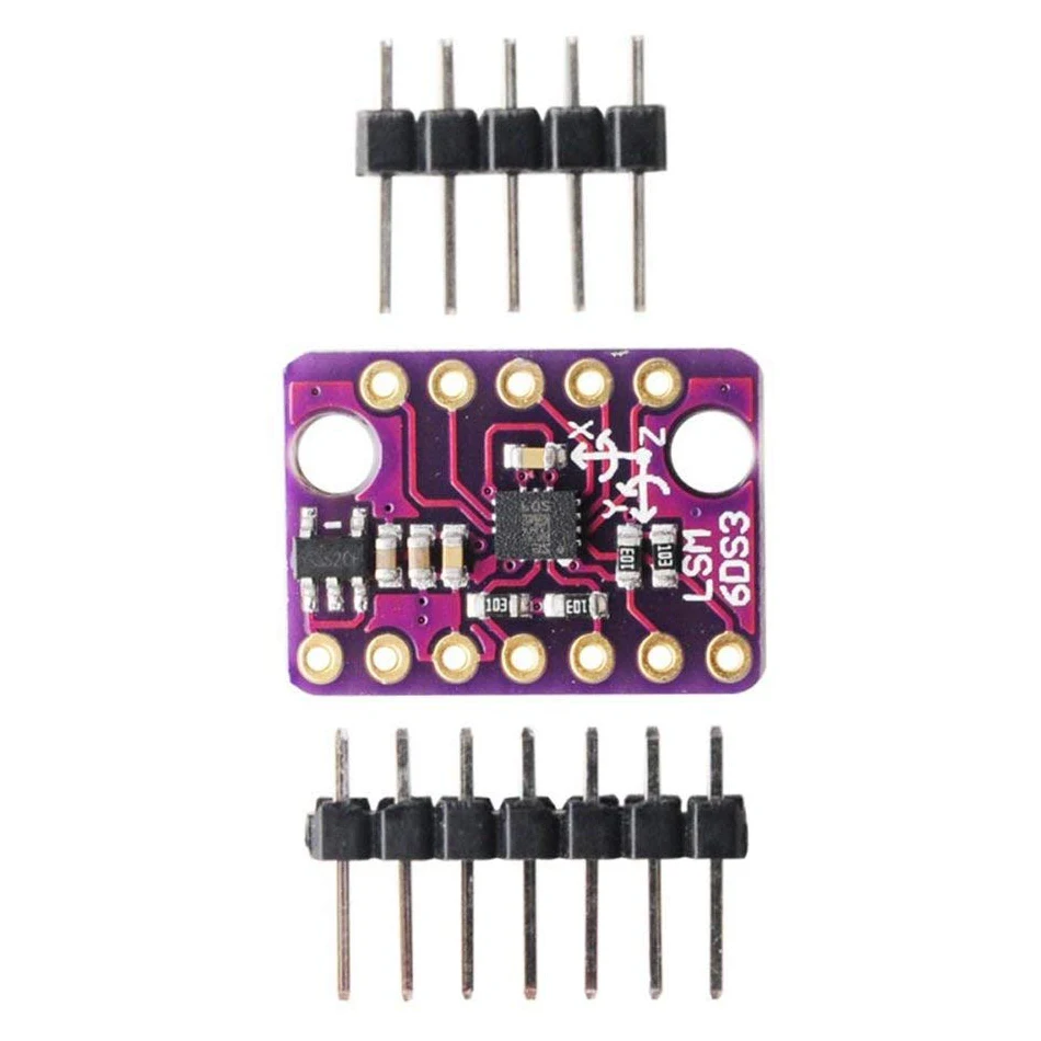 GY-LSM6DS3 LSM6DS3 Accelerometer Gyro Embedded Digital Temperature Sensor Module SPI IIC I2C Interface 8kb FIFO Buffer 5V | Электронные