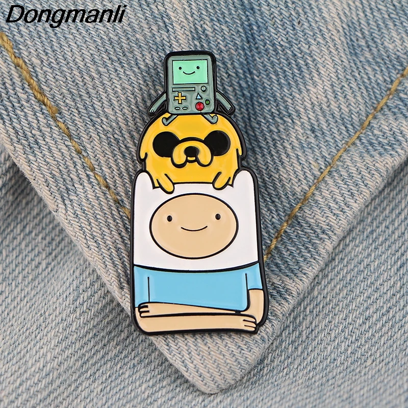 

P4375 Dongmanli Good Quality Anime Finn Hard Enamel Pin Badge Brooch Jewelry Kids for Gifts