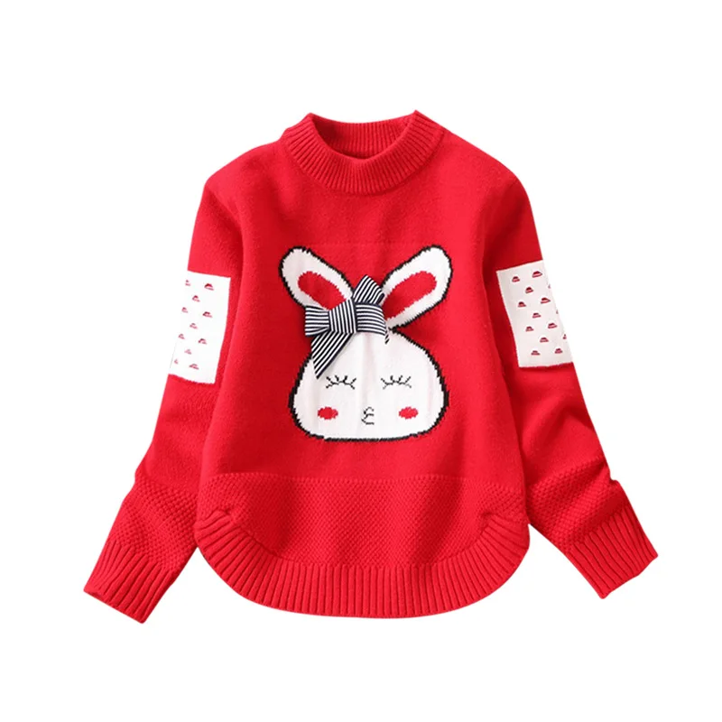 

2020 Autumn Winter Children Girls Sweaters Knit Fashion Sweater 2-14 Years Children Clothing