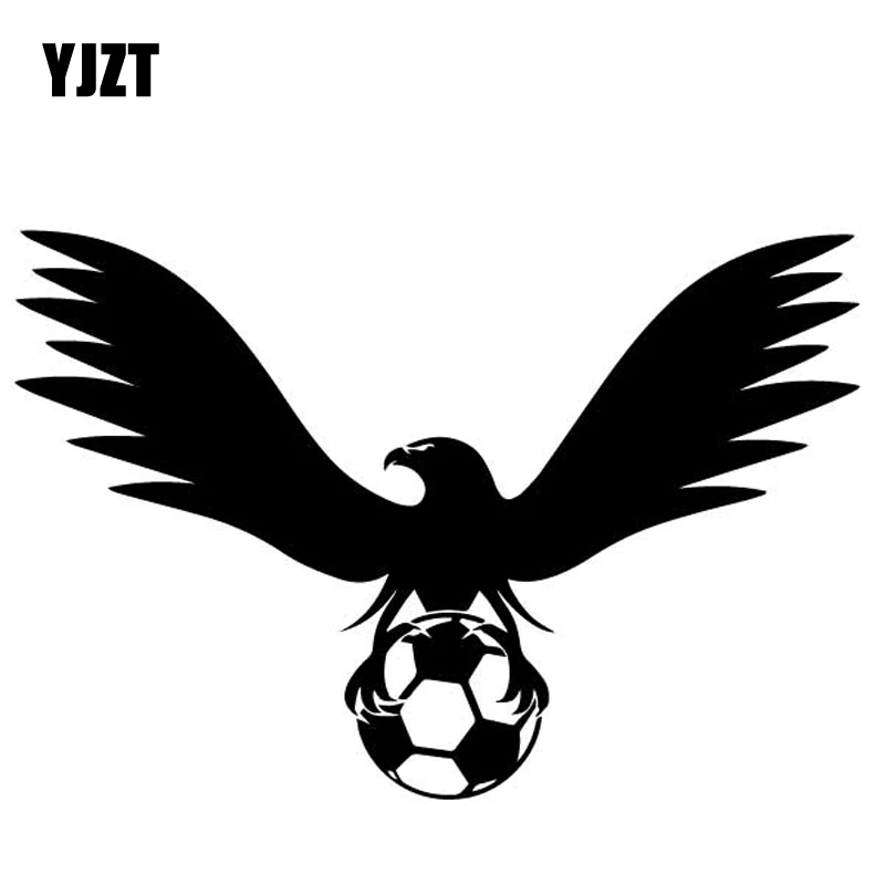 

YJZT 16,9 см * 11,4 см Орл и шар украшение корпуса автомобиля рисунок фотография Черный/серебряный цвет