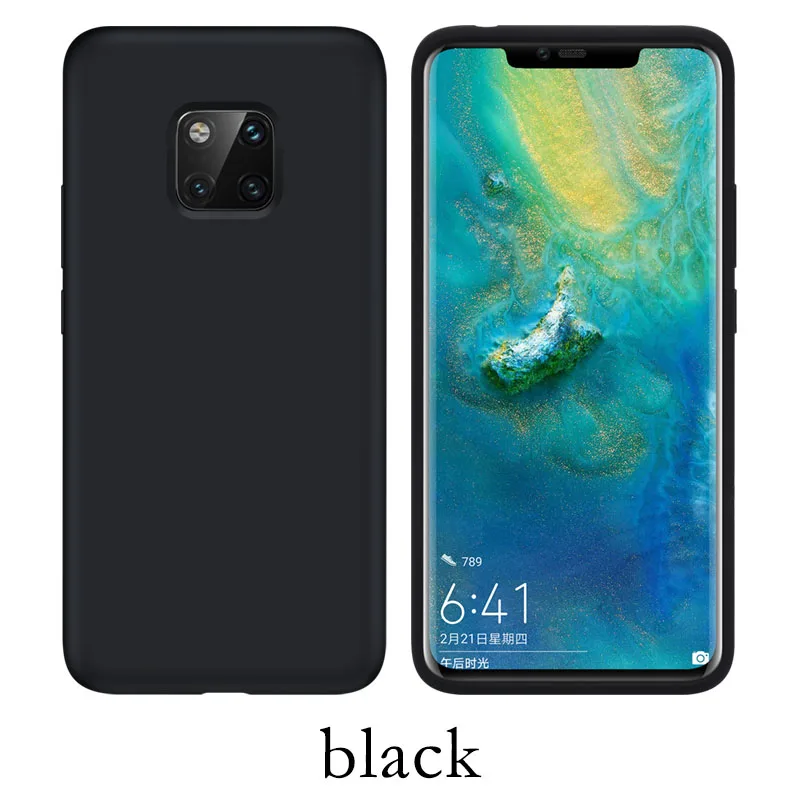 black Силиконовый чехол для телефона huawei P20 P30 Pro Lite P Smart Мягкий ТПУ противоударный чехол для mate 20 30 Pro Lite защитный чехол s - Цвет: black