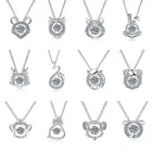 Ожерелье Geoki VVS1 из стерлингового серебра 925 пробы, с муассанитом, 12 подвеска в форме китайского знака зодиака, цвет D, 0,3 карат, идеальная огранка