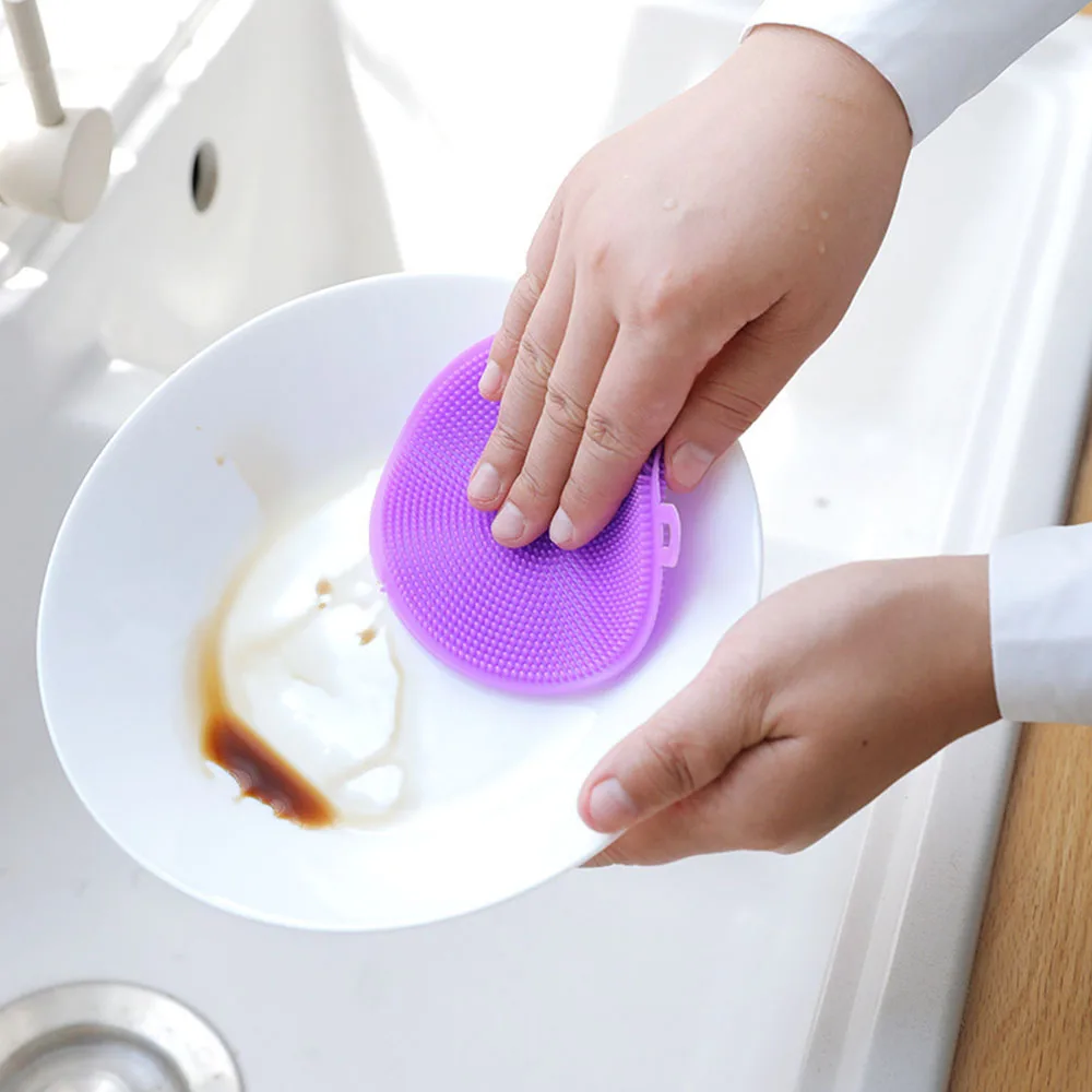 Kitchen Accessories Brushes Dishwashing Silicone Household Cleaning Tools Useful Cleaning Brush For Kitchen/Fruit/Vegetable