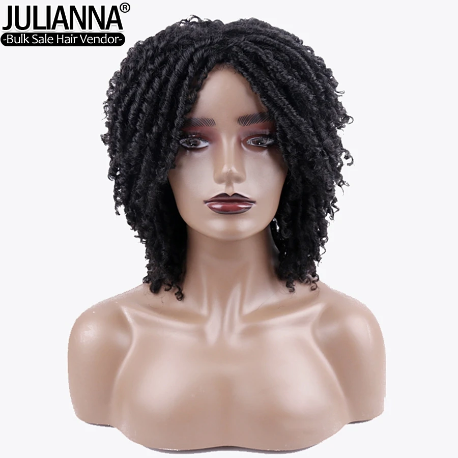 JULIANNA Оптовая Продажа афро кудрявый вьющийся парик натуральный черный 1B 27 30 99J