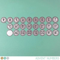 advent numbers metal craft cutting dies for diy scrapbooking paper stencil diary decoration handmade manual 2021 embossing new