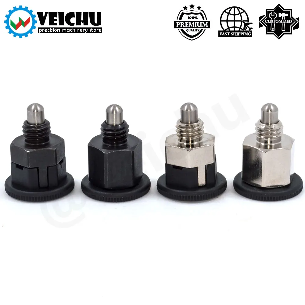 

VCN213 Carbon/Stainless Steel Fastener Mini Index Plungers Self-Locking/Return-Type Locating Dowel Compacted Indexing Plungers