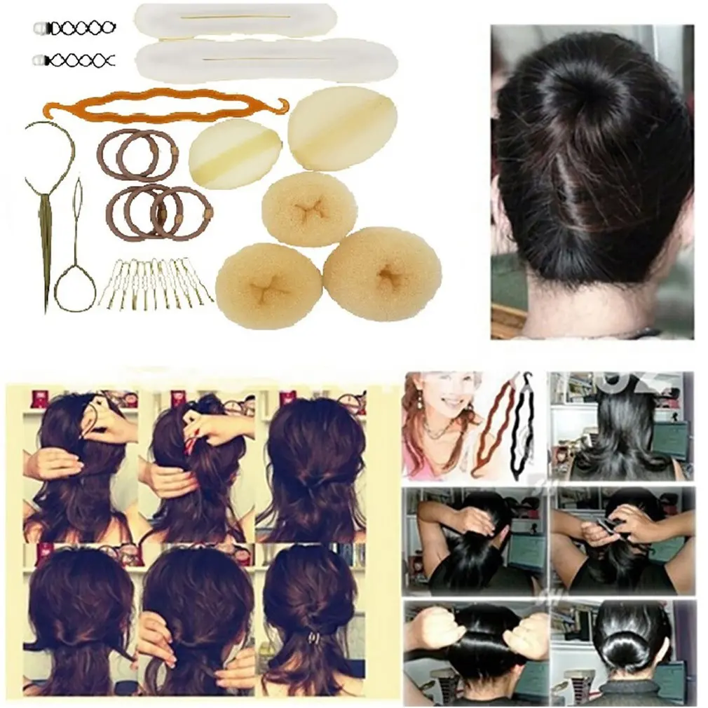 hair accessories 12pieces suits girls hairstyles tools ropes clips hairpins various models fashion curlers | Красота и здоровье