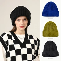 cygjfc new knitting wool woman winter beanies hats women fashion headwear warm caps gorros earflag autumn accessories