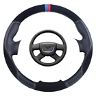 Чехол рулевого колеса автомобиля на заказ для Skoda Octavia Superb 2012 Fabia a5 2012 2013 Yeti 2009-2013 замшевая рулевая оплетка