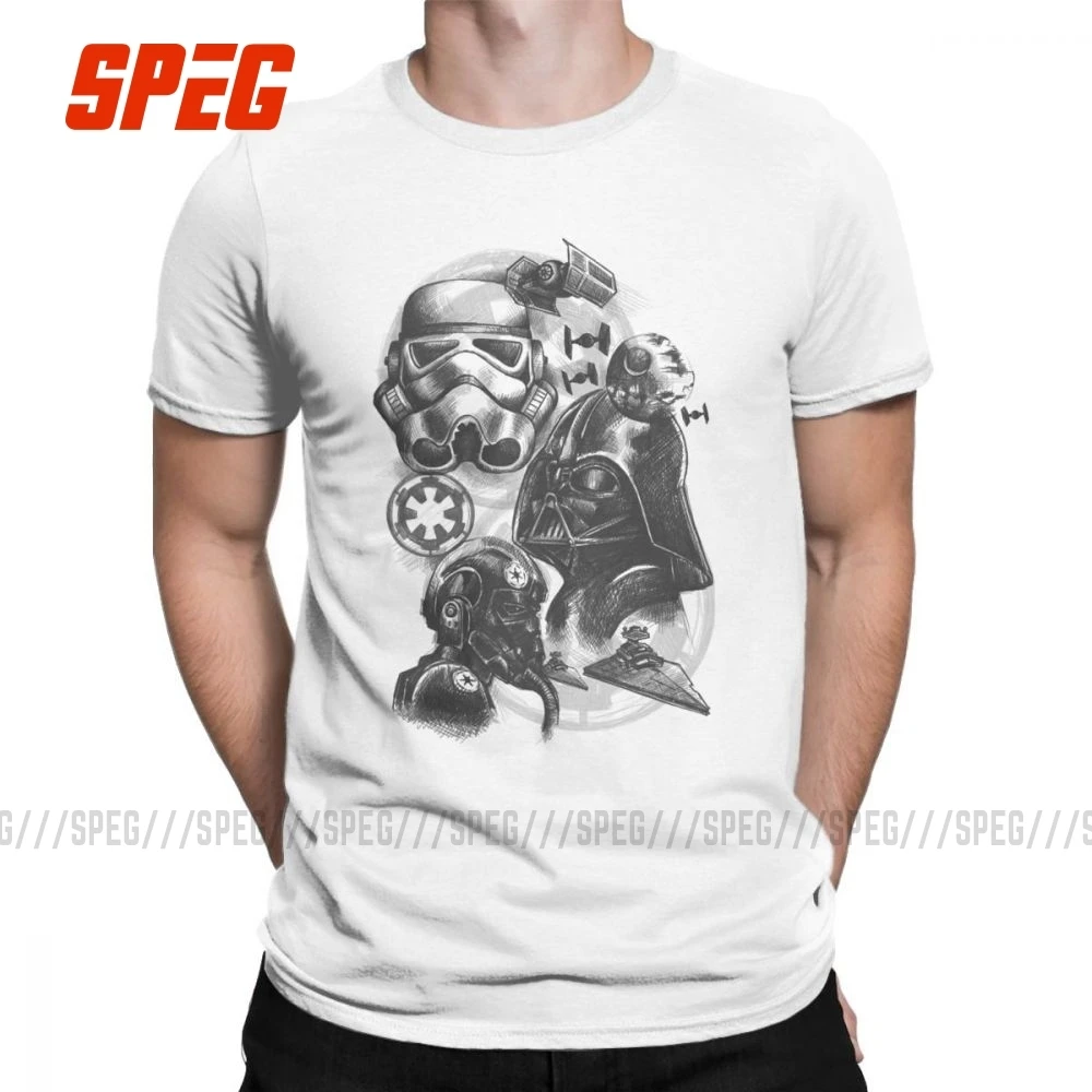 Мужская футболка из 100% хлопка с принтом Звездные войны Повседневная коротким