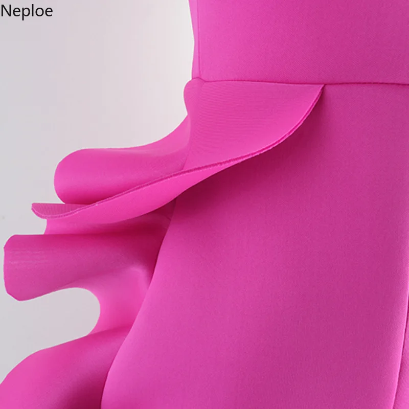 Платье Neploe женское с V-образным вырезом пикантное облегающее до щиколотки