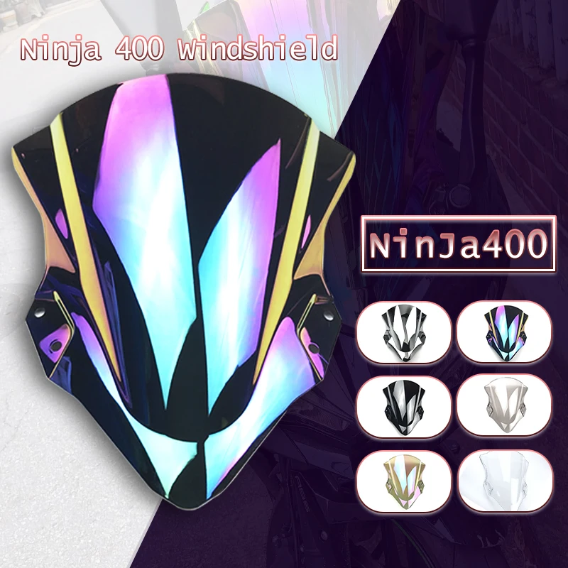 Для мотоцикла Kawasaki Ninja 400 2018 2019 двойное ветровое стекло 18 19 | Автомобили и