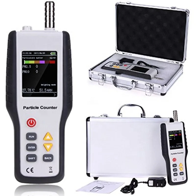 

Rechargeable LCD Digital air quality detector PM2.5 Pollution Monitor