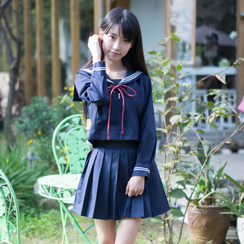 

2020 Japanese Korean Style Kawaii Girls JK Suit High School Uniform Girls Women Novelty Sailor Suits Uniforms Anime Skirts S-5XL