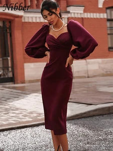 Платье Nibber женское с открытыми плечами и V-образным вырезом