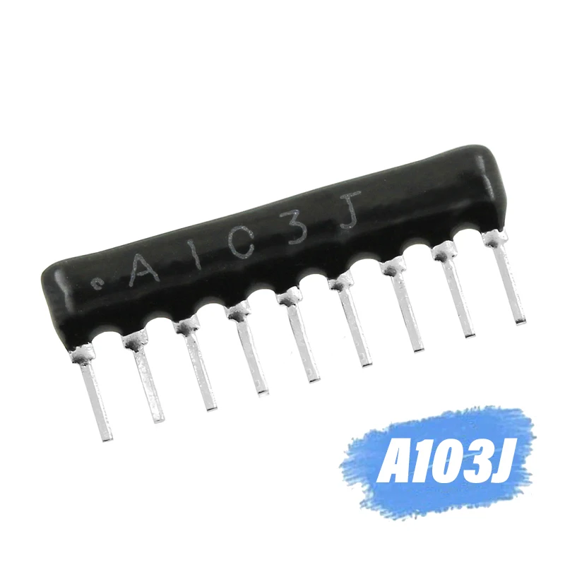 

20pcs DIP exclusion 9pin 10K ohm 9 PINS A103J 9A103 9A103J Network Resistor array