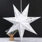 1 шт. 45 см для складывания бумаги абажур выдалбливают звезда декоративный светильник, подарки на Рождество, окна, Подвесные украшения без лампы