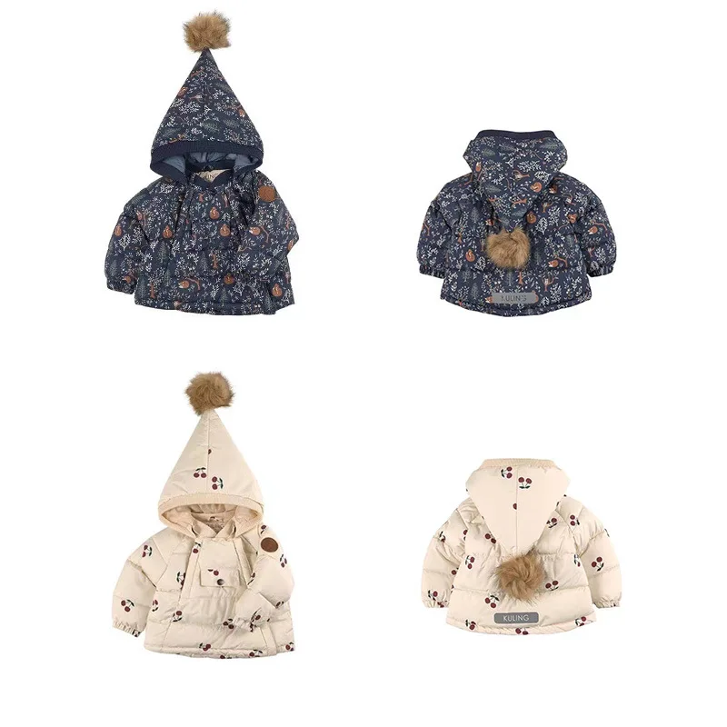 

Kids Clothes Down Jackets For Girls Boys 2021 Winter Overalls Outwear Coat White Duck Hoodied Jackets Children's Clothings