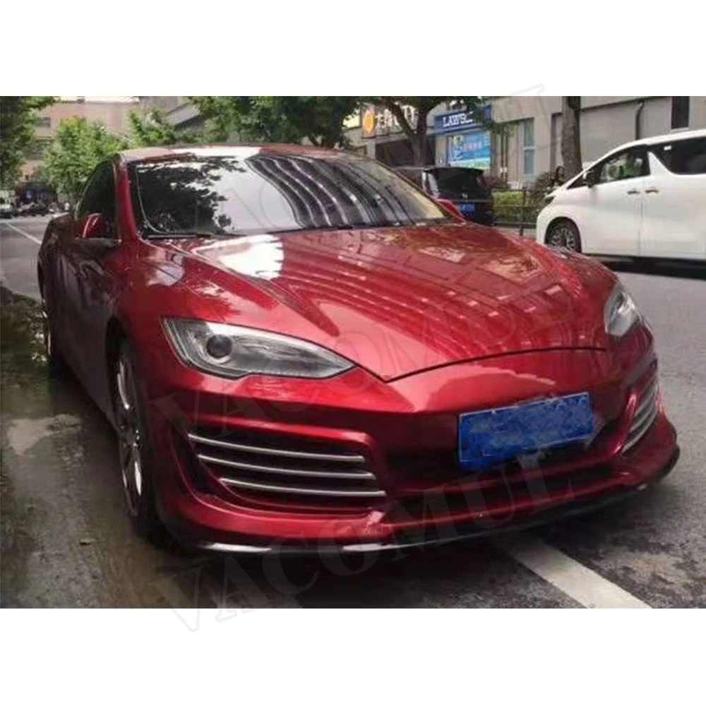 Высококачественный Неокрашенный передний бампер FRP для Tesla Model S Sedan 4 Door 2017 2019