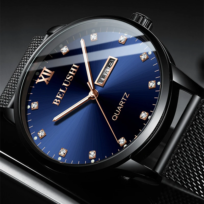 Мужские часы Лидирующий бренд Роскошные повседневные модные светящиеся кварты