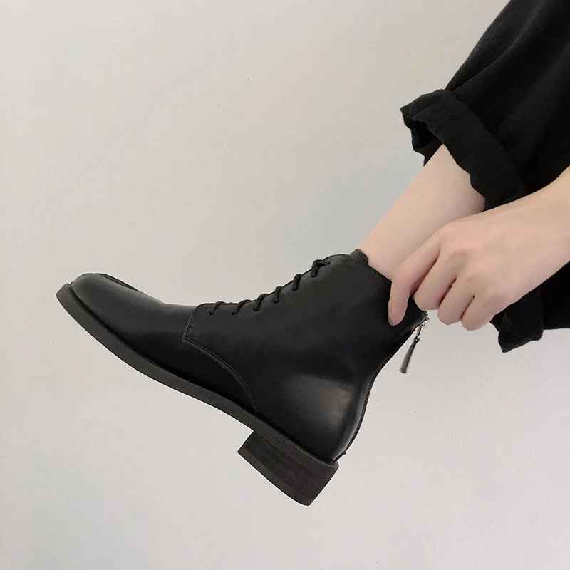 Модные Ботинки martin в стиле ретро коллекция 2019 года зимние короткие ботинки из