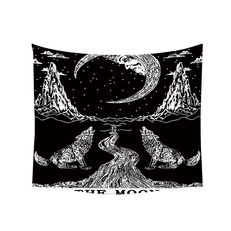 Психоделический гобелен акварель Художественная ткань с деревом на стене