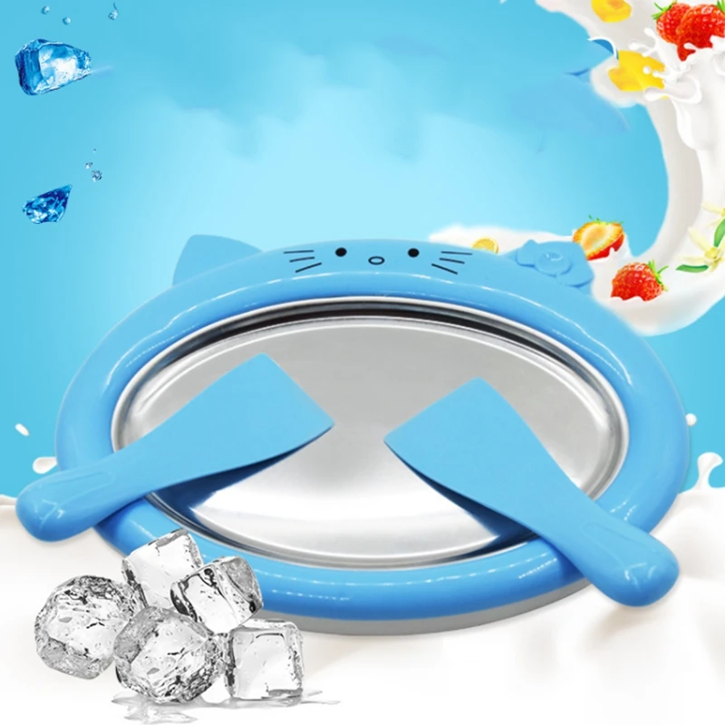

Cartoon Mini Fried Ice Cream Yogurt Making Machine Fruit for Kids
