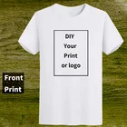 Футболка с принтом логотипа сделай сам, белая футболка для детей, мужская и женская брендовая футболка с коротким рукавом, текст на заказ