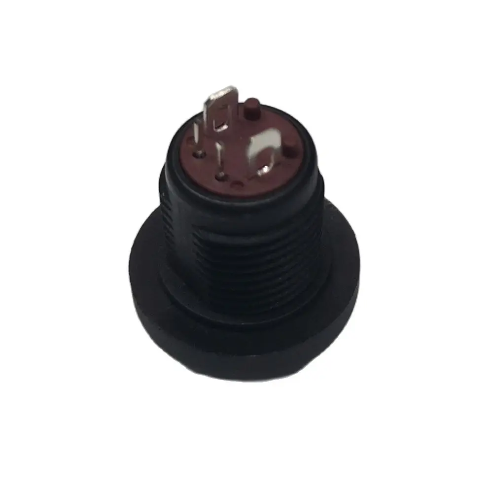

10 Pieces 12mm Black Body Latching Self Locking Concave Head Dot Led 3A 250V Waterproof Switch