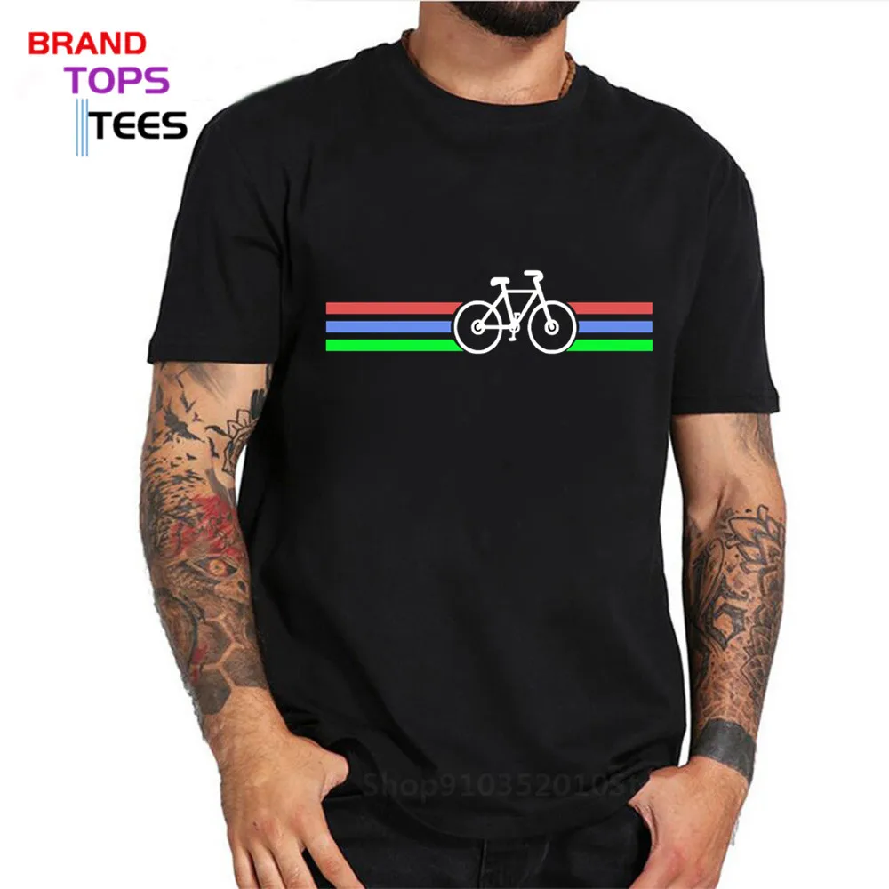 Радуга велосипедов на каждый день футболка для мужчин Горный Тур Bicyclette BMX