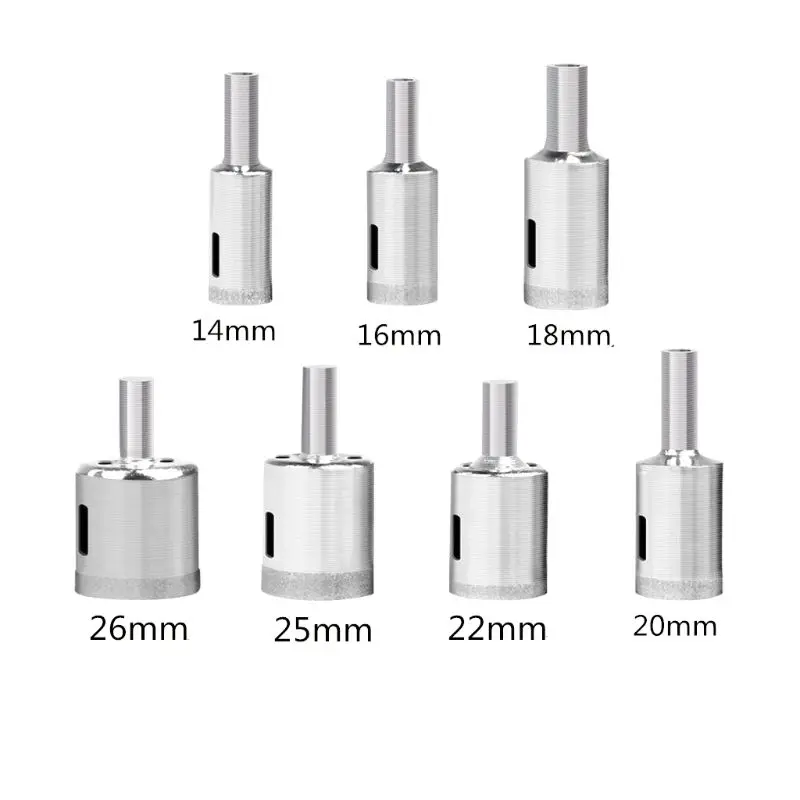 

5 шт. Алмазная дрель Holesaw, инструмент для керамики, фарфора, стекла, мрамора, 14-26 мм K0AA