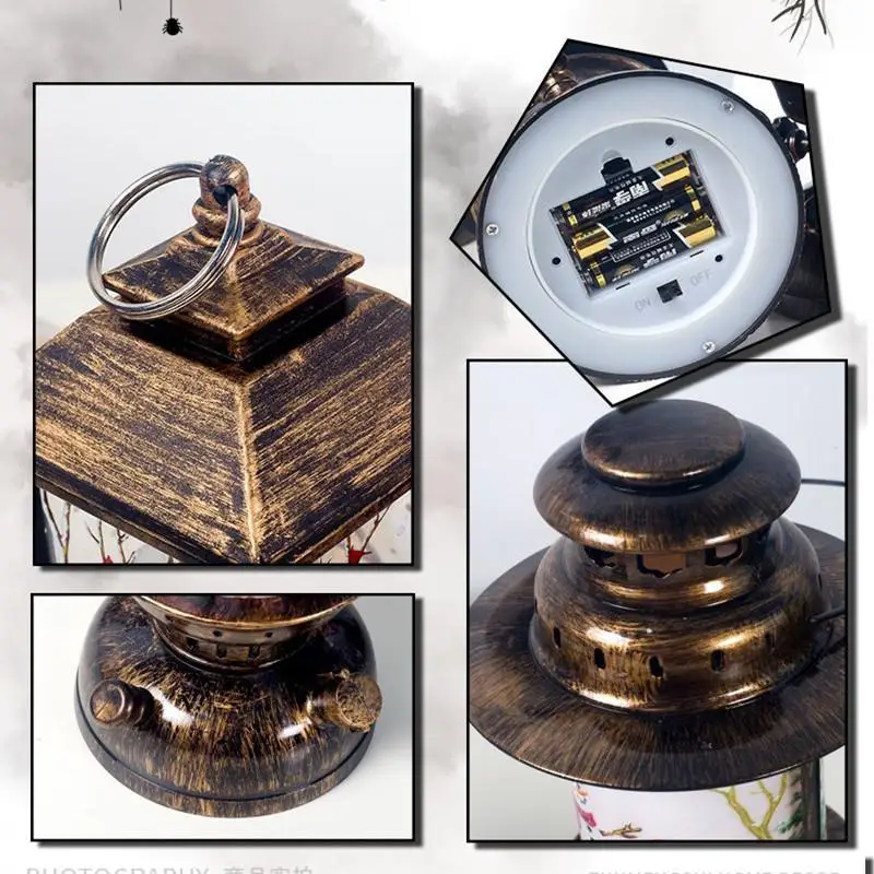 Рождественский светодиодный светильник в стиле ретро с изображением Санта