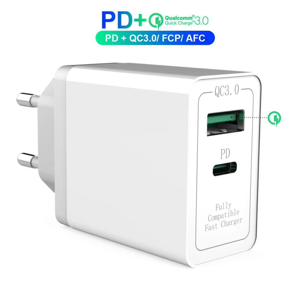 Мульти USB PD зарядное устройство Быстрая зарядка 3,0 быстрое зарядное устройство для телефона для iPhone 11 3,0 PD зарядное устройство для samsung Note 10 Redmi Note 8 Pro - Тип штекера: 2 Port