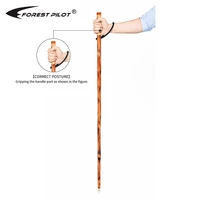 forest pilot wooden walking cane for men and women handcrafted of hardwood nature color 46 inches2pcs each box