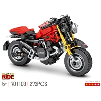 technical building block ducati 1200 motorcycle model vehicle steam assembly bricks educational toys collection for gifts