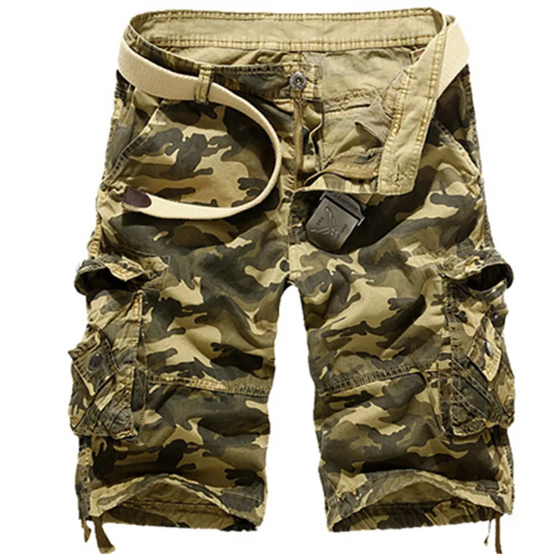 Casual Shorts Mens Camouflage Cargo Outwear Summer Hot Sale Quality Cotton Brand Clothing Male Sweatpants Military | Мужская одежда