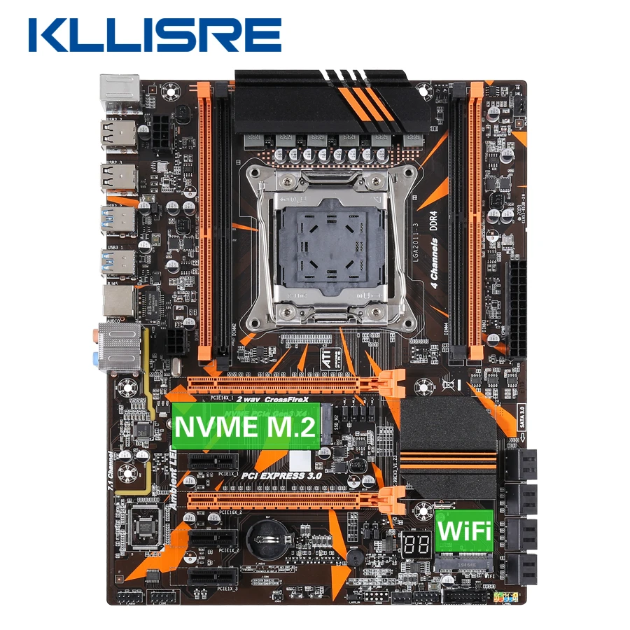 Комплект материнской платы Kllisre X99 D4 с ЦП Xeon E5 2650 V3 2 шт. X 8 ГБ = 16 Память DDR4 2400 МГц |