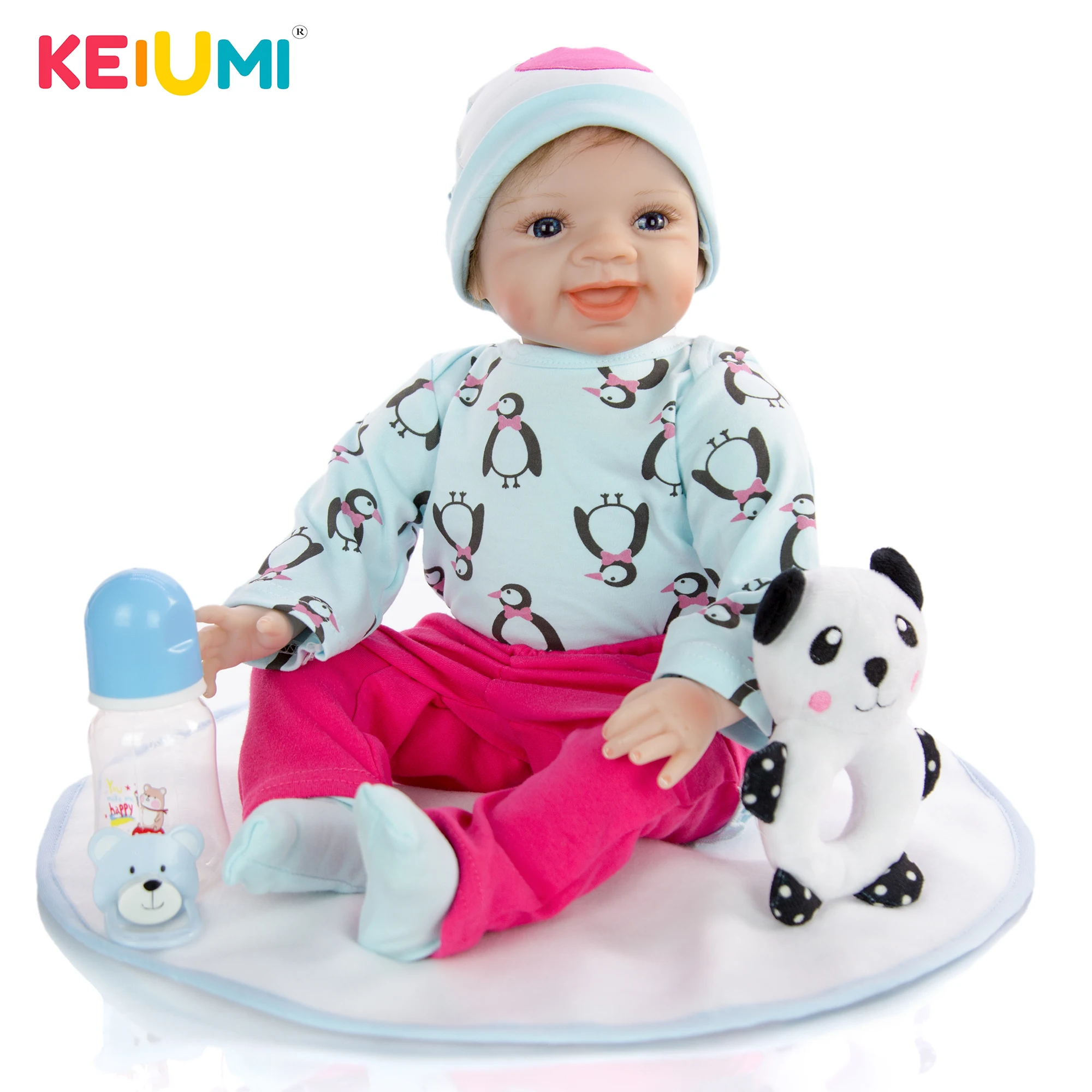 KEIUMI Reborn для маленьких мальчиков 22 ''мягкий силиконовый винил настоящая как