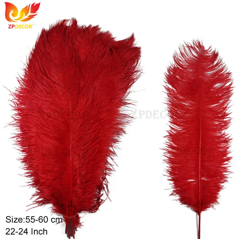 ZPDECOR 55-60 см/22-24 дюйма Стандартный страусиный шлейф/перья используемые для
