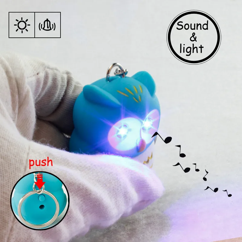 6 шт./Лот оптовая продажа брелок со светодиодной подсветкой в виде совы|owl led|key chain
