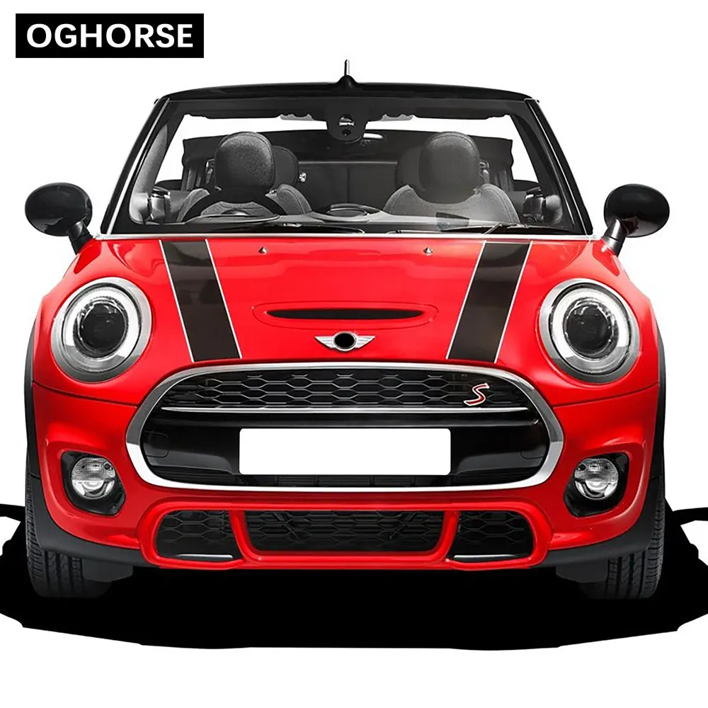 Наклейка на крышку автомобиля в полоску для MINI Cooper R55 R56 R60 F54 F55 F56 F60 R50 R53 R58 R59 R61R57
