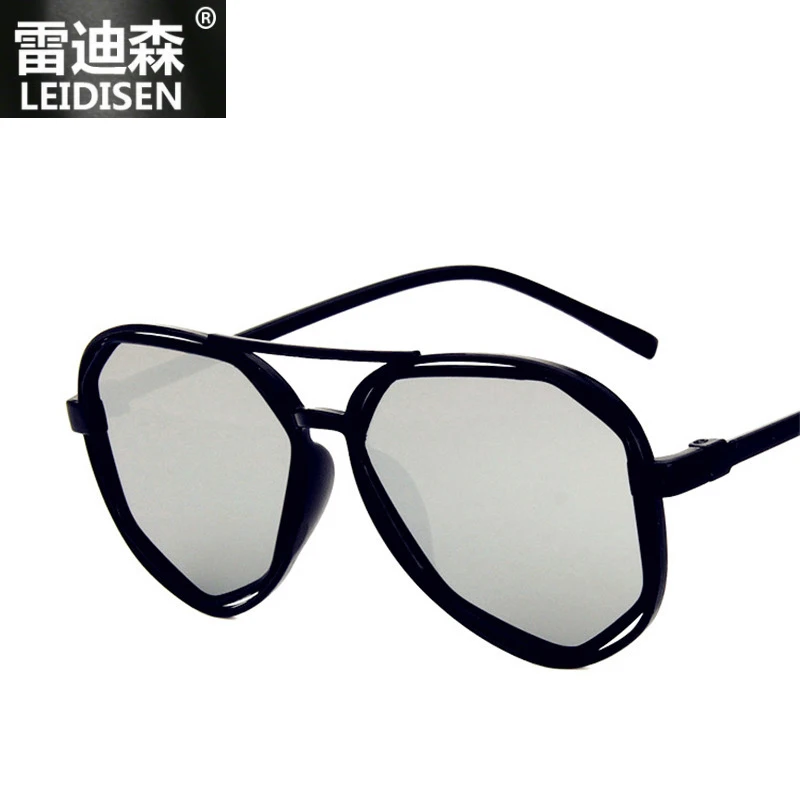 LEIDISEN Young Fashion style Pilot Овальные Солнцезащитные очки уникальные с обертыванием