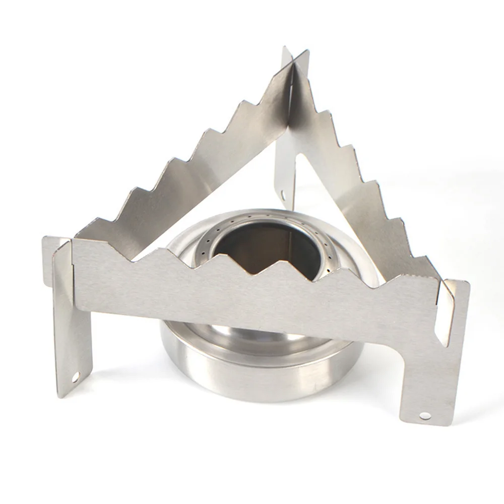 

Stainless Steel Alcohol Stove Stand Silver Outdoor Home Picnic Hiking Supply
