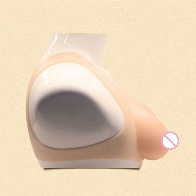 Кожа настоящая форма жилета без шеи Полная силиконовая груди Трансвестит Грудь