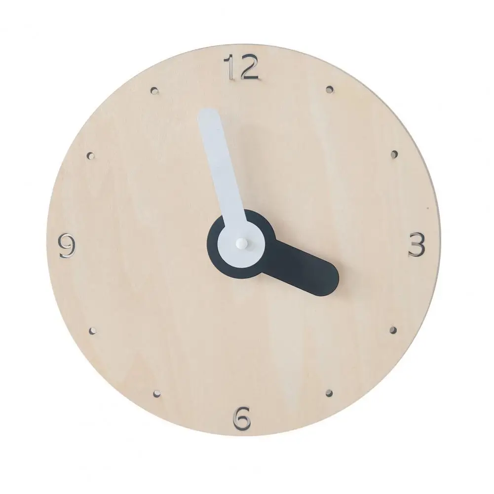 

Hot Sales!!! Insed Nordic Simple Wooden Home Bedroom Living Room Decoration Mute Wall Clock