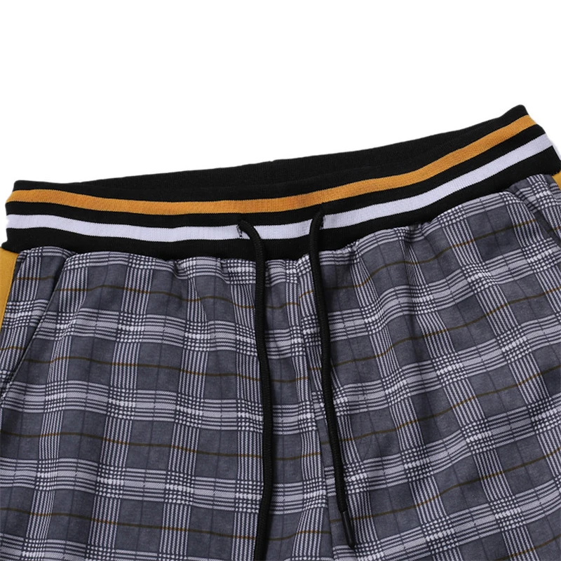 

Thoshine Brand Spring Autumn Men Pencil Pants ankle length Elastic Waist Sweatpants Fashion Plaid Trousers Casual Jogger Pants