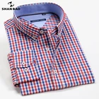 XXL-12XL большие размеры; Классические элегантные рубашка в клетку 2021 брендовая одежда Повседневная Деловая мужская Свободная рубашка с длинным рукавом 100% хлопок