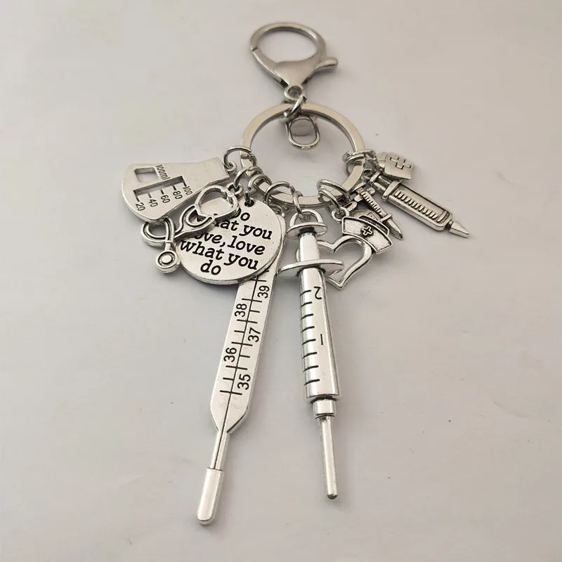 Брелок шприц стетоскоп брелок для медицинской медсестры креативный держатель