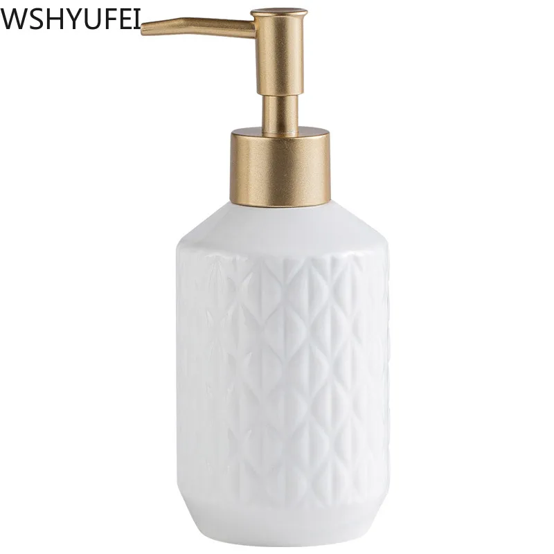 Керамический лосьон для рук с дозатором отель пресс мыло бутылка домашний шампунь пустая бутылка Душ аксессуары для ванной комнаты диспенсеры для моющих средств